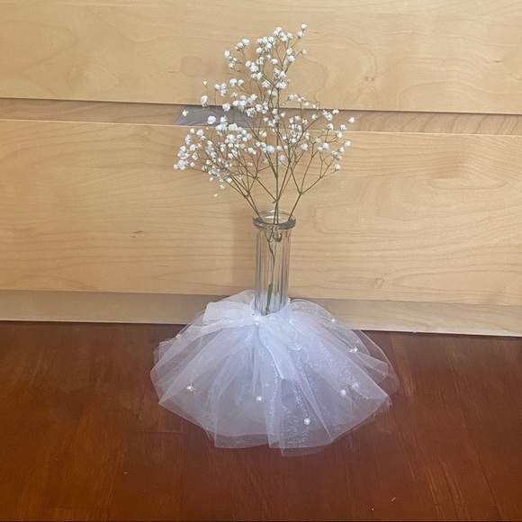 Set of 9 Elegant White Tutu Vases – Perfect for Weddings, Baby Showers & Parties - Picture 8 of 8